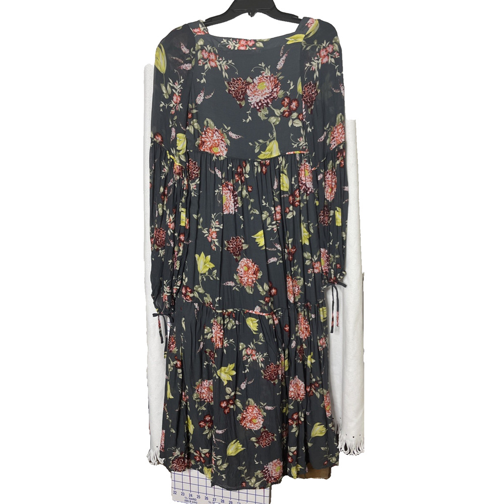 By Anthropologie S Evelin Floral Tiered Midi Dress - Picture 5 of 9